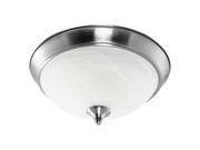 Efficient Lighting EL 810 218 BN Contemporary Flushmount Brushed Nickel Finish with Alabaster Glass Energy Star Qualified