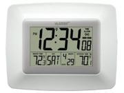 La Crosse Technology WS 8119U IT W Atomic Digital Wall Clock With IN OUT Temp White