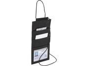 Piel Leather 2856-BLK Hanging Travel Wallet - Black Piel Leather 2856-BLK Hanging Travel Wallet - Black