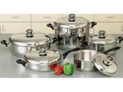 HealthSmart 10pc 9Element Waterless Cookware Set with Thermo Control Knobs