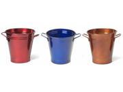 Houston International 7in. X 7in. Assorted Fall Colors French Enamel Planter 8135E Pack of 18