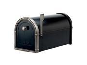 Architectural Mailboxes 5504B Coronado Mailbox with Antique Nickel Accents Black