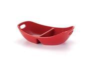Rachael Ray 53048 14 in. Serveware Divided Dish Red
