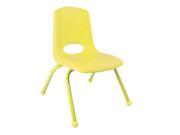 Early Childhood Resource ELR 2195 YE 16 in. School Stack Chair with Ball Glides Painted Legs Yellow