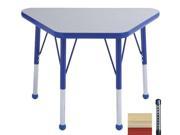 Early Childhood Resource ELR 14118 MMRD C 18 in. x 30 in. Maple Adjustable Learning Table with Maple Edge and Red Chunky Leg