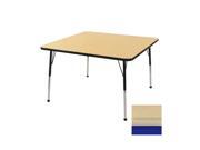Early Childhood Resource ELR-14116-MMBL-TB 30 in. Maple Square Adjustable Activity Table with Maple Edge and Blue Toddler Legs Ball Glide Early Childhood Resource ELR-14116-MMBL-TB 30 in. Maple Square Adjustable Activity Table with Maple Edge and Blue Toddler Legs Ball Glide