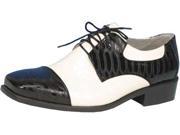 Costumes For All Occasions Ha62Bwsm Shoe Oxford Bk And Wt Men Sm