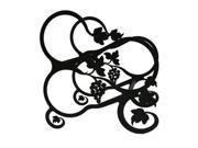 Village Wrought Iron WR 157 S Grapevine Wine Rack Black