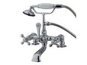 Kingston Brass Cc210T1 Clawfoot Tub Filler With Hand Shower Polished Chrome Finish