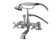 Kingston Brass Cc212T1 Clawfoot Tub Filler With Hand Shower Polished Chrome Finish