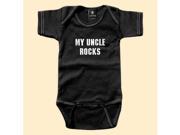 Rebel Ink Baby 301bo1824 My Uncle Rocks 18 24 Month Black One Piece Undershirt