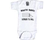 Rebel Ink Baby 377W06 Beastie Babies Licensed To Spill 0 6 Months White One Piece Undershirt