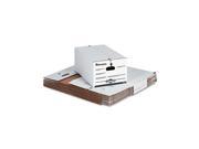 Universal 751304 Economy Storage Box w Tie Closure Legal Fiberboard White 4 Carton