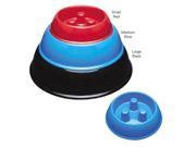 Petedge ZX7082 14 Plastic Slow Feeder Bowl Sm Red