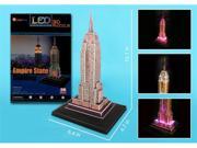 3D Puzzles CFL503H Empire State with Base and Lights 38 Pieces