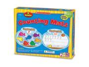 Scholastic TF7102 Counting Mats Kit 10 Two Sided Mats 60 Foam Fish Crayons