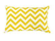 Greendale Home Fashions OC5811S2 ZIGZAG Rectangle Outdoor Accent Pillows Set of Two Yellow Zig Zag