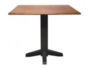 International Concepts T57 36SDP 36 in. Square Dual Drop Leaf Ped Table