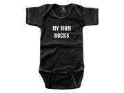Rebel Ink Baby 373bo612 My Mom Rocks 6 12 Month Black One Piece Undershirt