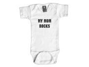 Rebel Ink Baby 373W06 My Mom Rocks 0 6 Month White One Piece Undershirt