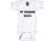 Rebel Ink Baby 376W06 My Grandma Rocks 0 6 Months White One Piece Undershirt