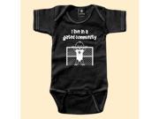 Rebel Ink Baby 381bo06 I Live In A Gated Community Black One Piece Undershirt 0 6 Months