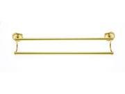 JVJHardware 21648 Roped 24 in. Double Towel Bar Set Concealed Screw Solid Brass