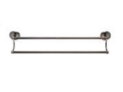JVJHardware 24848 Roped 24 in.Double Towel Bar Set Concealed Screw Antique Nickel