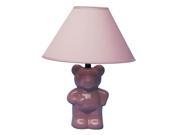 ORE International Ceramic Teddy Bear Lamp Pink Pink 611PK