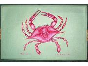 Betsy Drake DM102 Pink Crab Door Mat 18 x26