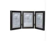 Lawrence Frames 510646T Lawrence Frames 4x6 Hinged Triple Vertical Metal Picture Frame Oil Rubbed Bronze with Delicate Beading