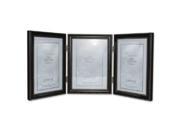 Lawrence Frames 510657T Lawrence Frames 5x7 Hinged Triple Vertical Metal Picture Frame Oil Rubbed Bronze with Delicate Beading