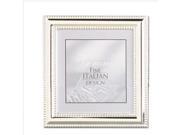 Lawrence Frames 510755 Lawrence Frames 5x5 Metal Picture Frame Silver Plate with Delicate Beading