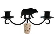 Village Wrought Iron C WB 14 Bear Wine Bottle Topper Candelabra