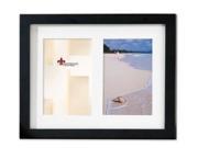 Lawrence Frames 765025 Lawrence Frames Black Wood Double 5x7 Matted Picture Frame