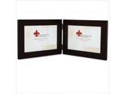 Lawrence Frames 36064D Lawrence Frames Walnut Wood 6x4 Hinged Double Picture Frame