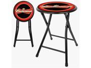 Budweiser 18 Inch Cushioned Folding Stool Black