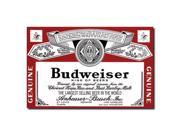 Budweiser Vintage Beverage Label Canvas 28 x 18 Inch