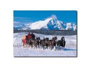 Clydesdales in Snow Covered Mountains 14 x 19 Canvas