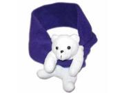 Bear Hands S POBE DPUR Scarf Polar Bear on Dark Purple