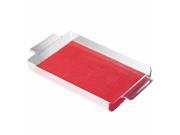 Kraftware 33229 Fishnet Rect. Handled Galery Tray 20 In. X 11.5 In. Red