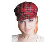 Dress Up America 261 Red Plaid Costume Hat with Orange Hair