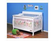 AFG Athena Alice 3 in 1 Convertible Crib with Toddler Rail White 4689W
