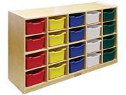 Early Childhood Resources ELR 0426 AS 20 Tray Cabinet With Assorted Bins