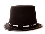Dress Up America 464 S Tuxedo Top Hat with Silver Trim Size Adult