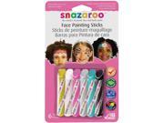 Reeves 486707 Snazaroo Face Painting Sticks 6 Pkg Lime Pink White Silver Turquoise Black