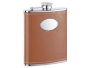 Hound Brown Leather 6oz Flask