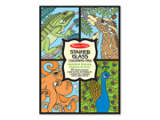 Stained Glass Coloring Pad Animals