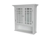 Elite 7473 Neal Wall Cabinet with 2 Doors and 1 shelf White
