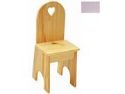 Little Colorado 022LAVHT Solid Back Heart Kids Chair in Lavender